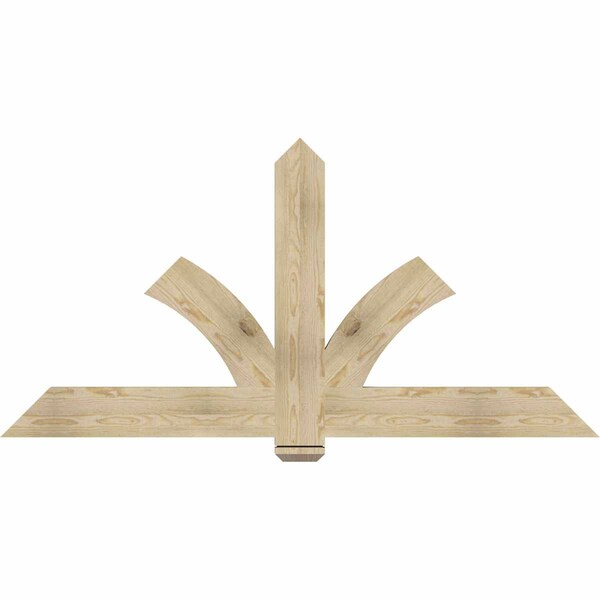 Ekena Millwork Redmond Rough Sawn Timber Gable Bracket, Douglas Fir, 72"W x 36"H x 2"D x 6"F, 12/12 Pitch GBW072X36X0206RED00RDF - main